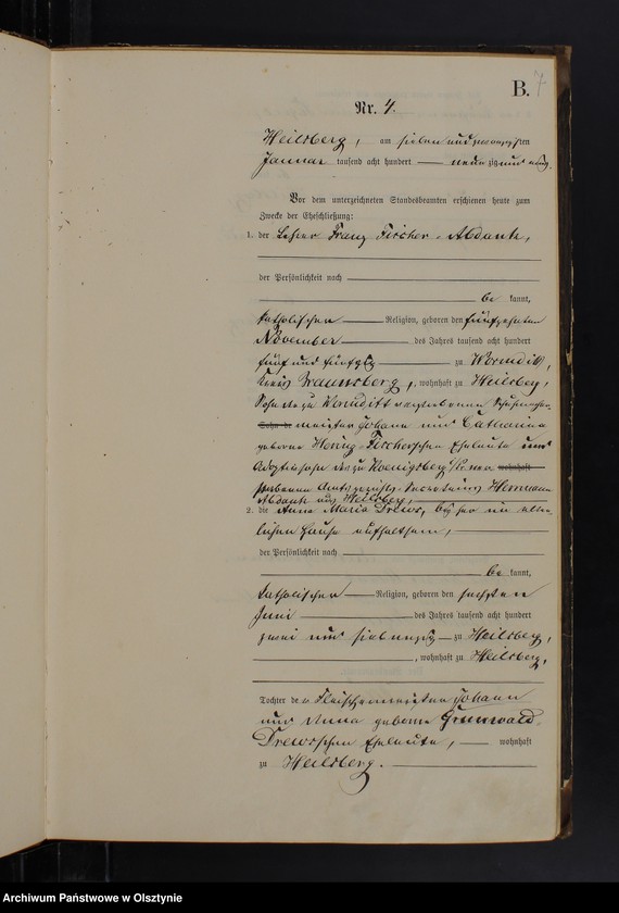 image.from.unit.number "Heiraths-Haupt-Register Nr 1 - 28"