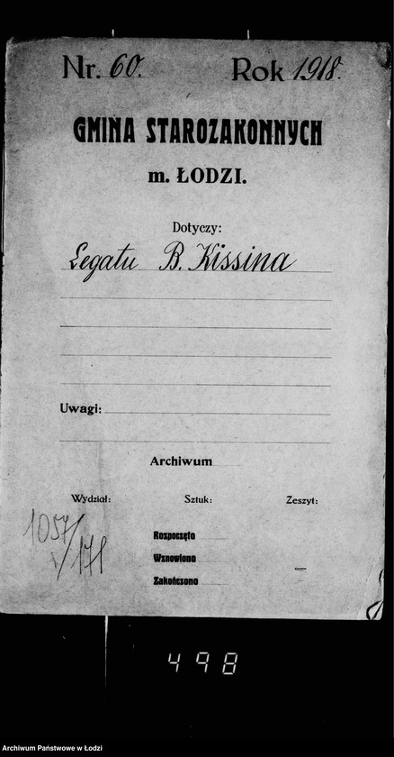 image.from.unit.number "Akta dotyczące legatu B. Kissina"