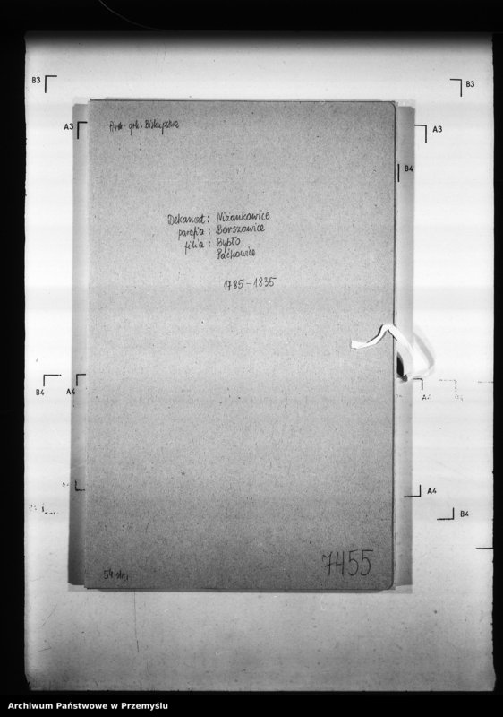 image.from.unit.number "[Kopie ksiąg metrykalnych parafii Borszowice z filiami Bybło, Paćkowice (dekanat Niżankowice)]"