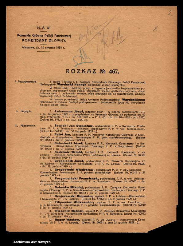 image.from.unit.number "[Rozkazy Komendanta Głównego Policji Państwowej.]"