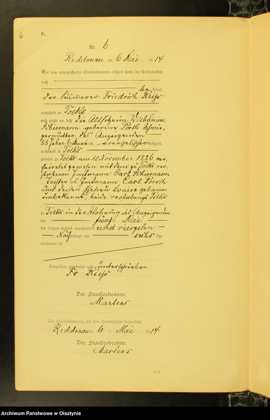 image.from.unit.number "Sterbe-Neben-Register Nr 1 - 25[ Księga zgonów - wtóropis ]"