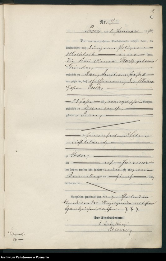 Obraz 12 z jednostki "Księga zgonów t. I"