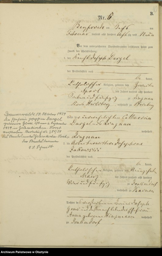 Obraz 12 z jednostki "Heiraths-Haupt-Register Nr 1 - 25"