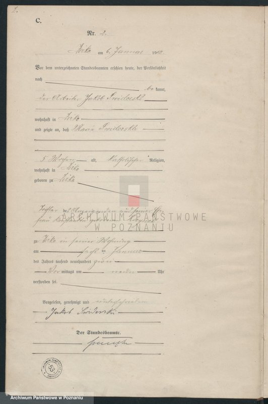 Obraz 5 z jednostki "Sterbe-Haupt-Register"