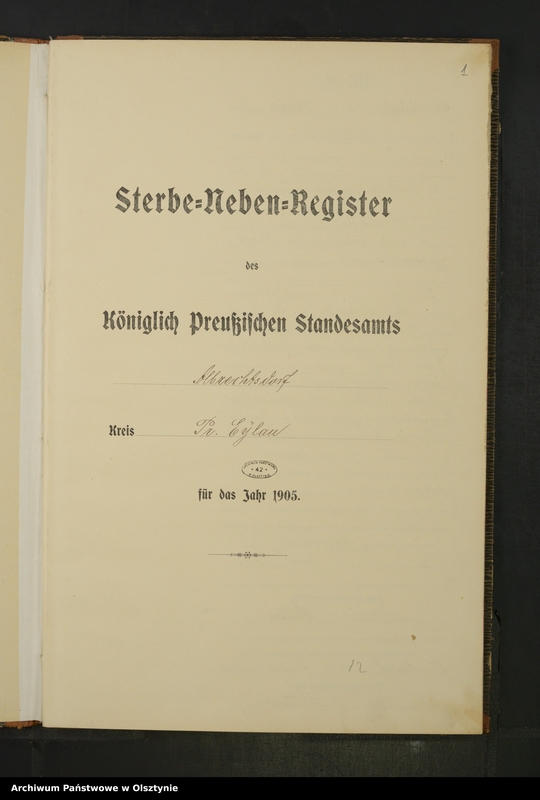 image.from.unit.number "Sterbe-Neben-Register Nr 1 - 25"