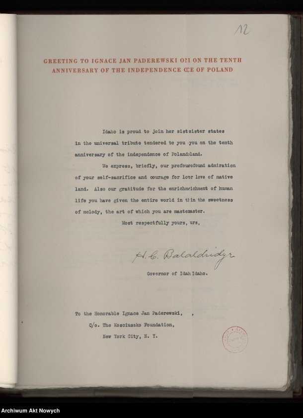 image.from.unit.number "The Kosciuszko Foundation. To Ignace Jan Paderewski - Artist, Patriot, Humanitarian. Album z życzeniami przedstawicieli społeczeństwa amerykańskiego i Polonii z okazji 10-lecia Polski Odrodzonej. Życzenia podpisali m.in. C. Coolidge, H. Hoover, F. D. Roosvelt, Ch. Dawes, T. H. Bliss, E. M. House, Ch, Hughes, J. Pershing, R. Lansing, J. D. Rockefeller"