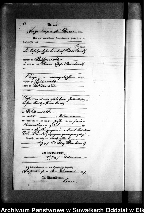 image.from.unit.number "Sterbe-Neben-Register des Preussischen Standes-Amtes Kehlen Kreis Angerburg"