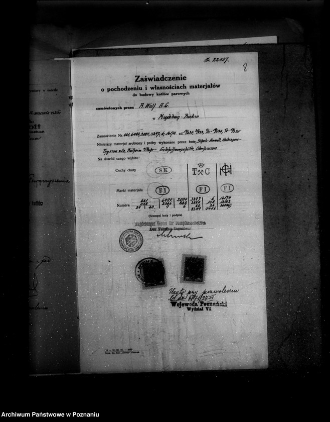 Obraz 12 z jednostki "Krochmalnia w Trzcielinie powiat poznański własność Dr S Dąbrowski nr woj. 6051"