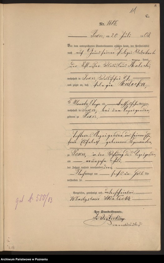 Obraz 14 z jednostki "Księga zgonów tom IV"