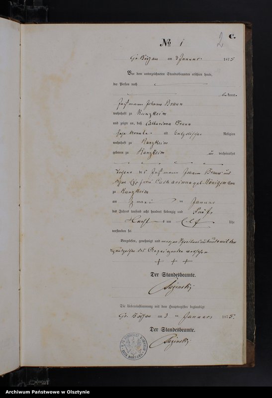 image.from.unit.number "Sterbe-Neben-Register Nr 1 - 71"