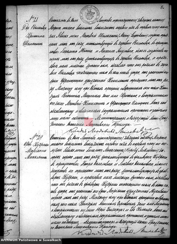 Obraz 19 z jednostki "Duplikat Liškovskago Rimsko- Katoličeskago Prichoda 1881 goda"