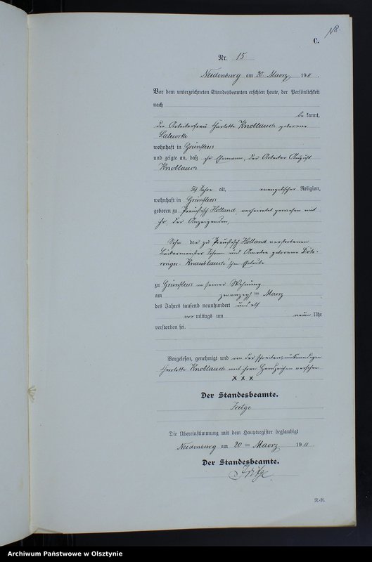 image.from.unit.number "Sterbe-Neben-Register Nr 1 - 61"