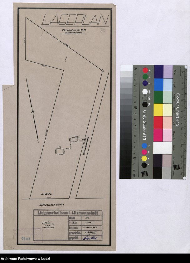 Obraz 1 z jednostki "Lageplan Dornröschen-Strasse 42-44 Litzmannstadt"