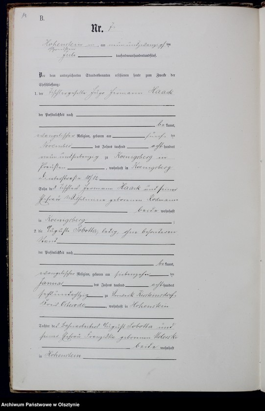 image.from.unit.number "Heiraths-Neben-Register Nr 1 - 14"