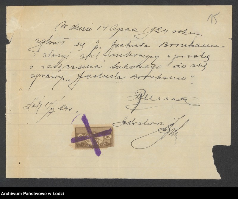 Obraz 17 z jednostki "Jechuda Birnbaum- sprzedaż pończoch i trykotów"