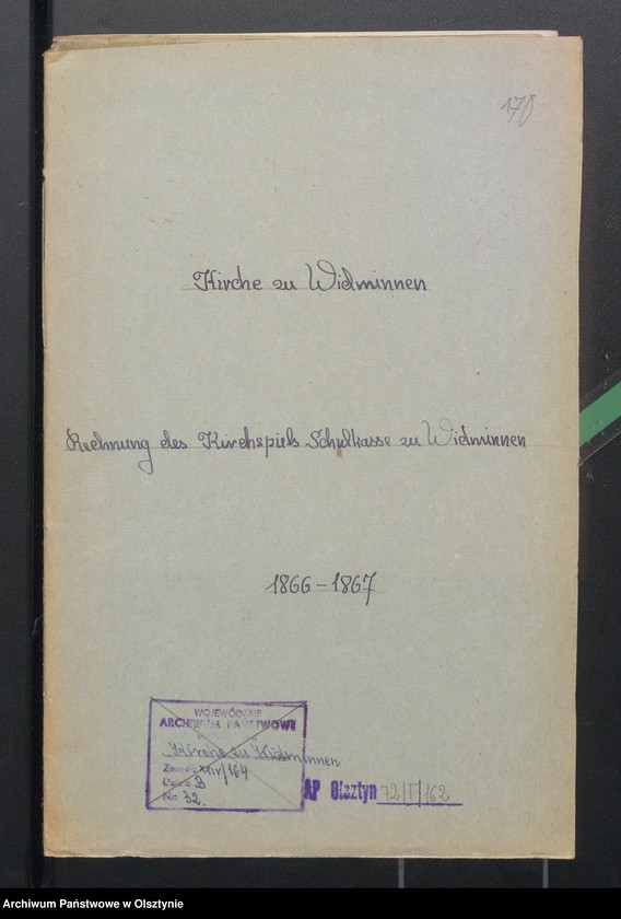 image.from.unit.number "Rechnung des Kirchspiels Schul-Kasse zu Widminnen"