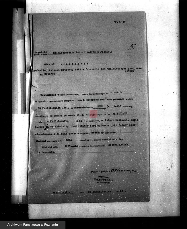 Obraz 20 z jednostki "Cukrownia w Witaszycach pow. jarociński nr woj. kotła 3822"