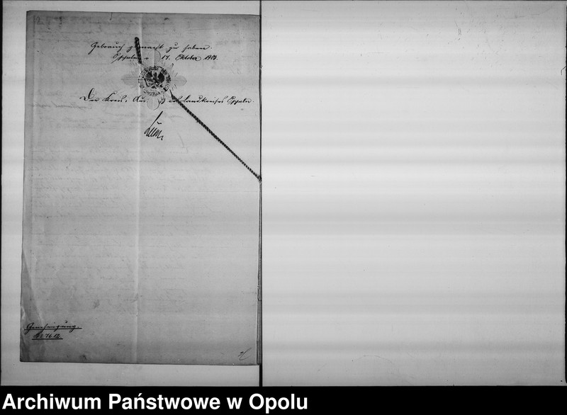 Obraz 7 z jednostki "Genehmigungsurkunde betr[effend] bauliche Veränderungen bei der städt[ischen] Gasanstalt"