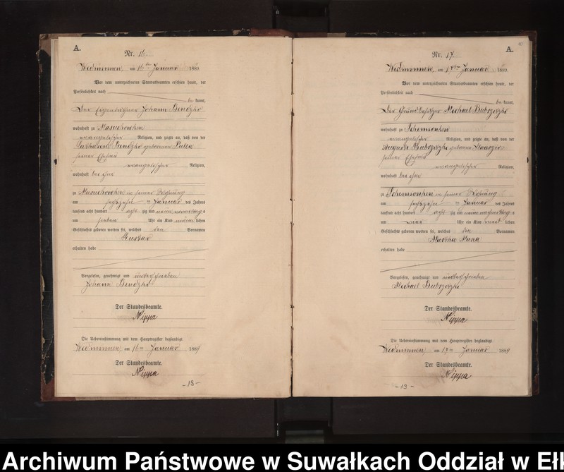 image.from.unit.number "Geburts-Neben-Register des Preussischen Standes-Amtes Widminnen Kreis Loetzen"