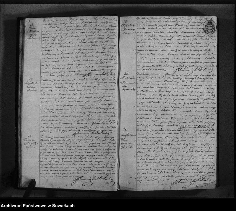 image.from.unit.number "Księga duplikat urodzonych, zaślubionych i umarłych parafiy katolickiej Puńsk na rok 1843"