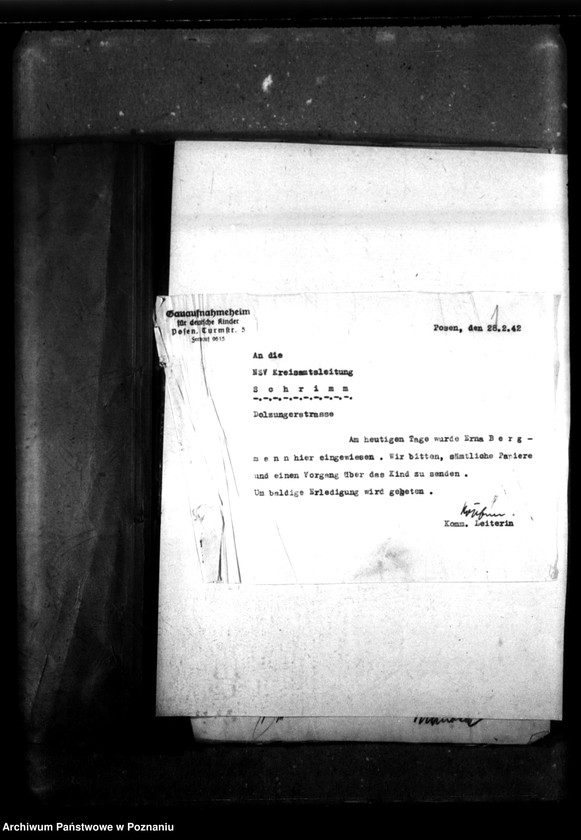 Obraz 5 z jednostki "Ehemalige Heimkinder von 1941 bis 30 V 1942, A-R. [Przyjęcia i przekazania dzieci, litera A-R]."