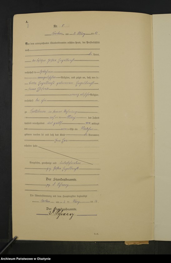 image.from.unit.number "Geburts-Neben-Register Nr 1 - 28 [Księga urodzeń wtóropis]"
