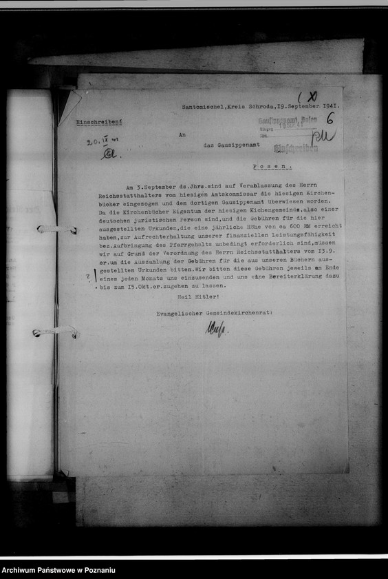 Obraz 10 z jednostki "Einziehungsprotokolle [ksiąg kościelnych] Kreis Schroda [powiat średzki]"