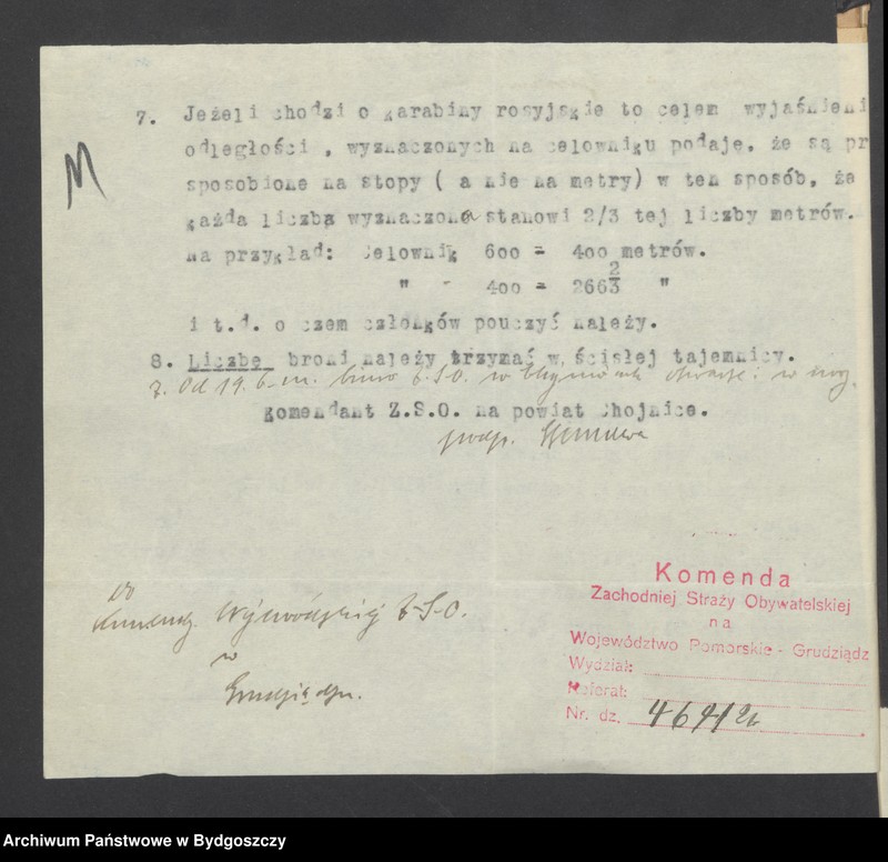 image.from.unit.number "Tajne akta Komendy Głównej Zachodniej Straży Obywatelskiej [plany mobilizacji, raporty wywiadowcze, rozkazy i zarządzenia wewnętrzne]"