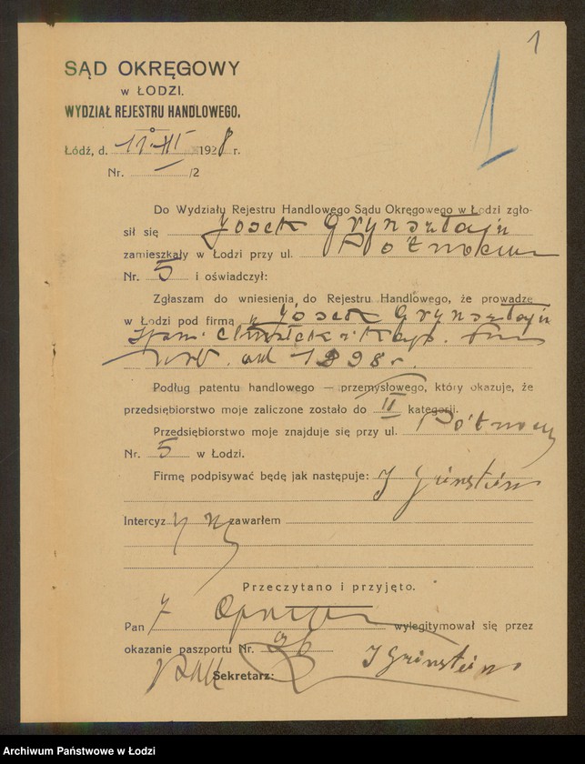 Obraz 3 z jednostki "Josek Grynsztajn – sprzedaż chustek i kapeluszy"