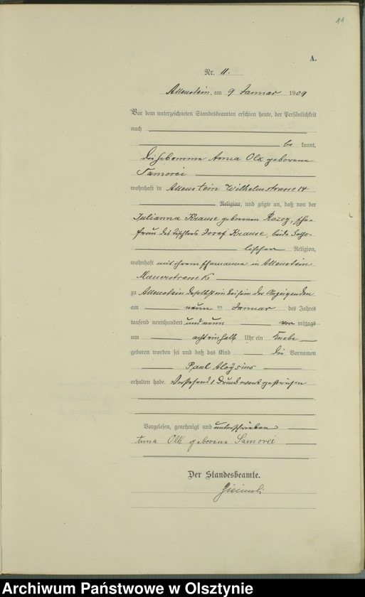 image.from.unit.number "Geburts-Haupt-Register Tom I , Nr 1-439"