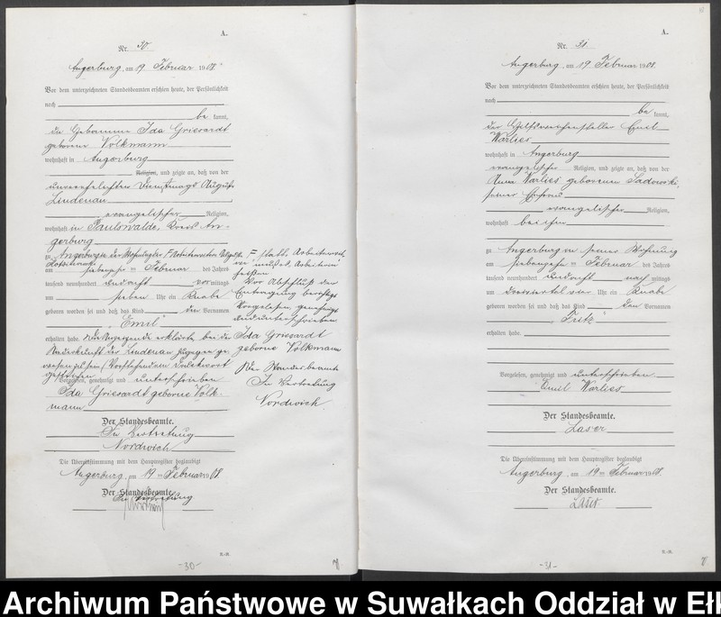 image.from.unit.number "[Geburts-Neben-Register des Preussisches Standes-Amtes Angerburg Kreis Angerburg]"