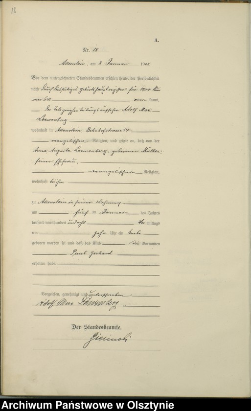 image.from.unit.number "Geburts-Haupt-Register Tom I, Nr 1-398"