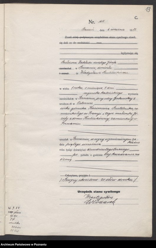 Obraz 15 z jednostki "Księga miejscowa zgonów tom IV [Rejestr główny zgonów]"