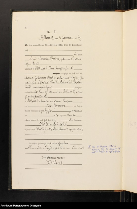 Obraz z jednostki "Geburts-Haupt-Register Nr 1 - 65 i 1 - 56"