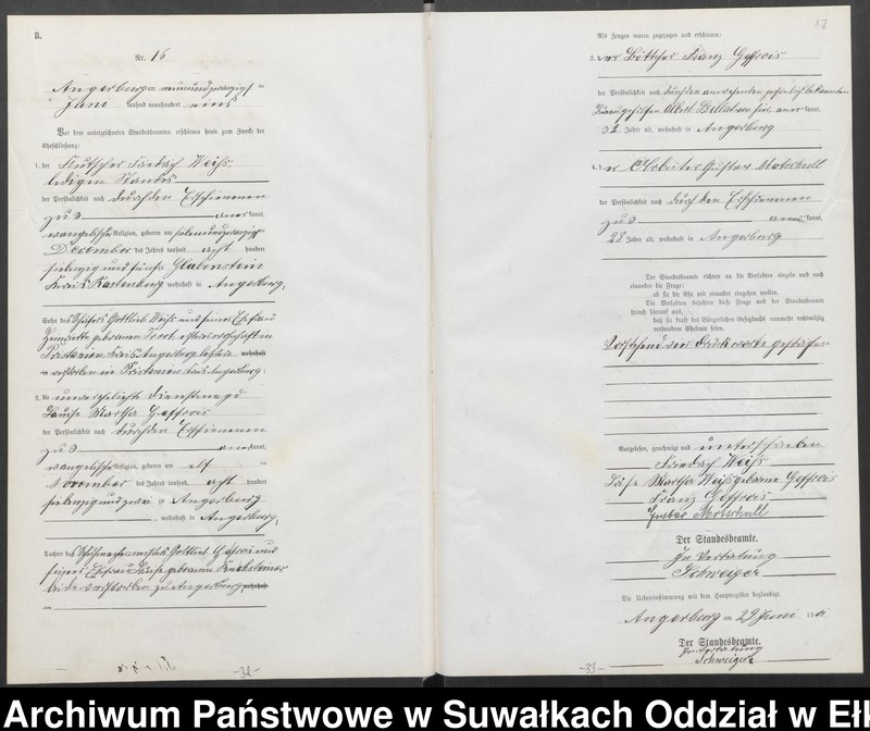 image.from.unit.number "Heiraths-Neben-Register des Preussischen Standes-Amtes Angerburg Kreis Angerburg"