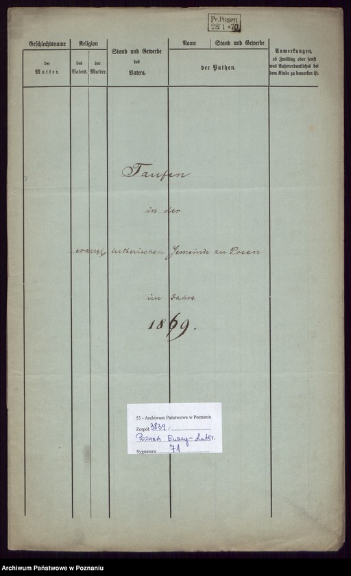 Obraz 2 z jednostki "Taufen"