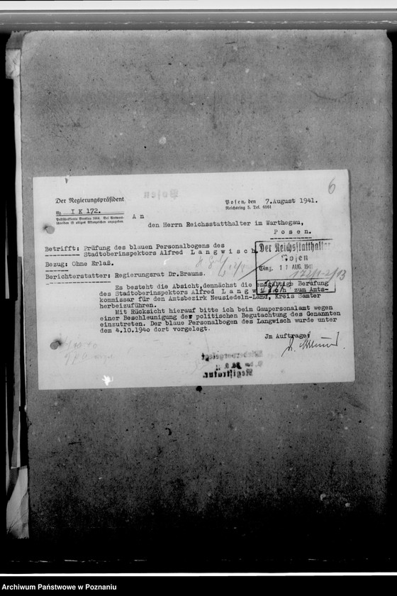 Obraz 10 z jednostki "Langwisch, Alfred - komisarz obwodowy"