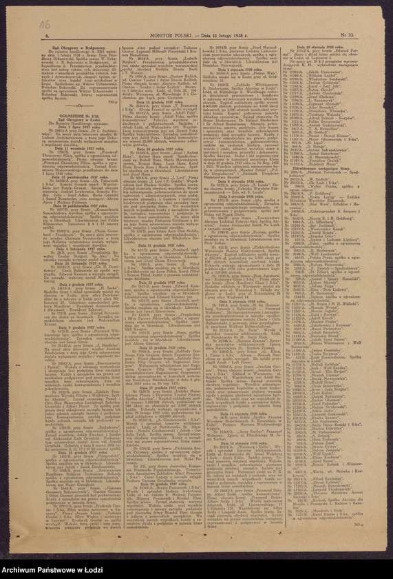 Obraz 18 z jednostki "Mojżesz Pasamonik, Munysz Pasamonik, Mendel Herc- wyrób i sprzedaż bielizny trykotowej"