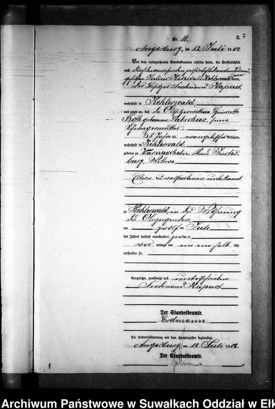 image.from.unit.number "Sterbe-Neben-Register des Preussischen Standes-Amtes Kehlen Kreis Angerburg"