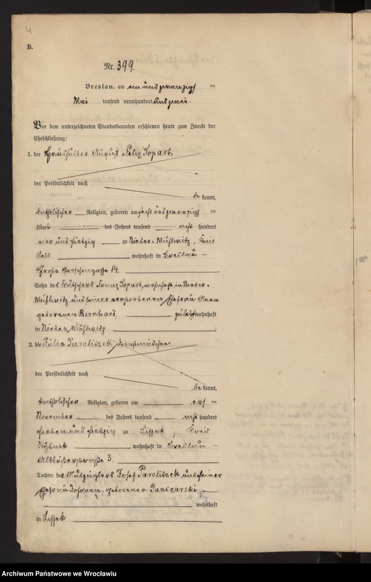 image.from.unit.number "Heiraths-Haupt-Register Breslau I 1902 Band 3"