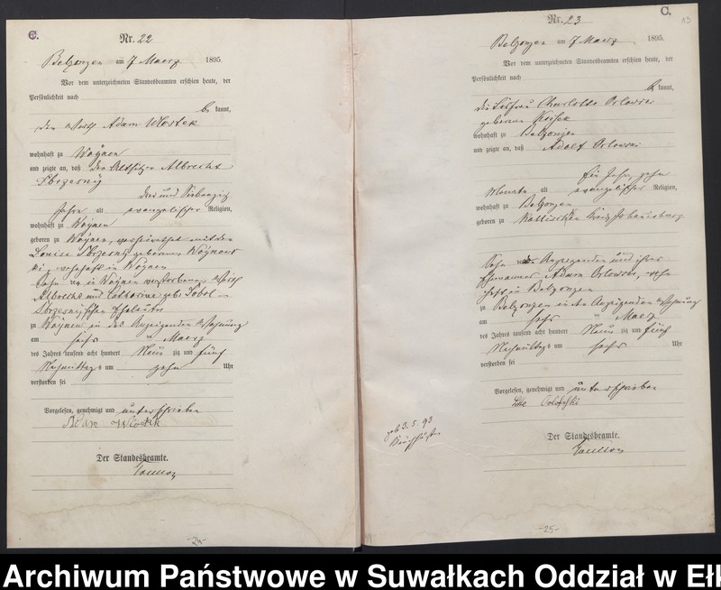 image.from.unit.number "Sterbe-Haupt-Register des Königlichen Preussischen Standes-Amtes Belzonzen Kreis Johannisburg"