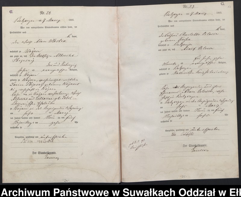 Obraz 16 z jednostki "Sterbe-Haupt-Register des Königlichen Preussischen Standes-Amtes Belzonzen Kreis Johannisburg"