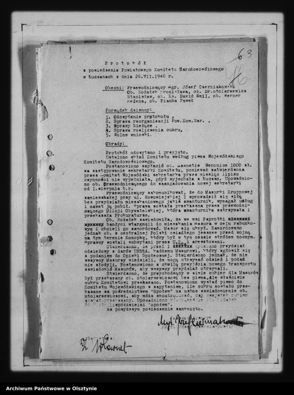 image.from.unit.number "Protokóły i sprawy różne Okręgowego Komitetu Narodowościowego i pow."