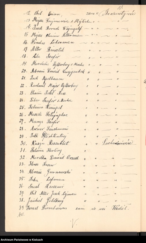 Obraz 13 z jednostki "Akta dot. wyborów do zarządu gminy wyznaniowej żydowskiej w Bodzentynie"