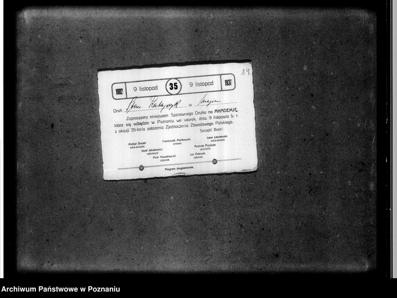 Obraz 19 z jednostki "Korespondencja przewodniczącego St. Ratajczyka"