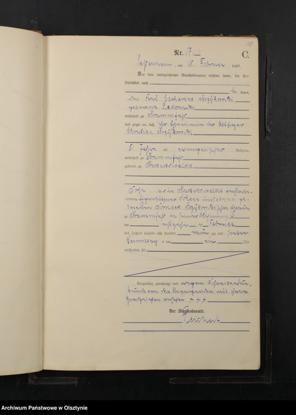 image.from.unit.number "Sterbe-Haupt-Register Nr 1 - 167"