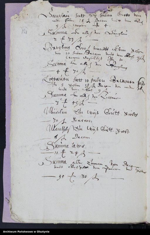 image.from.unit.number "Kirchen Rechnung des Kirchspiels Herzogswalde"