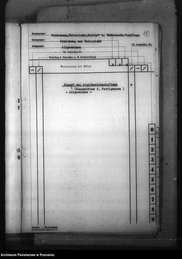 Obraz 14 z jednostki "Aktenplan der Abteilung III (Erziehung, Unterricht, Kultur- und Gemeinschafts- pflege)"