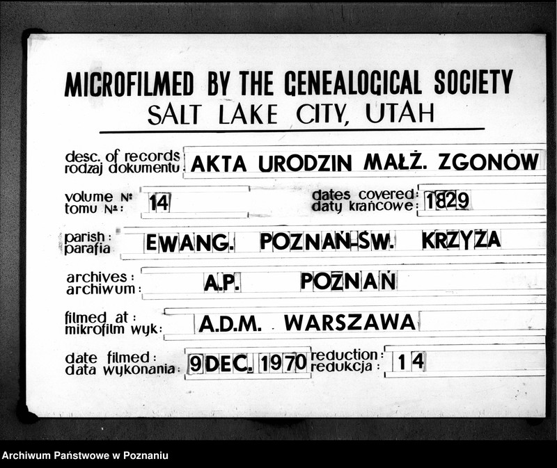 Obraz 1 z jednostki "Duplikat der Getauften, Getrauten, Verstorbenen"