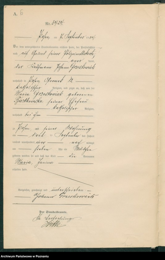 Obraz 7 z jednostki "Księga miejscowa urodzeń tom VII"